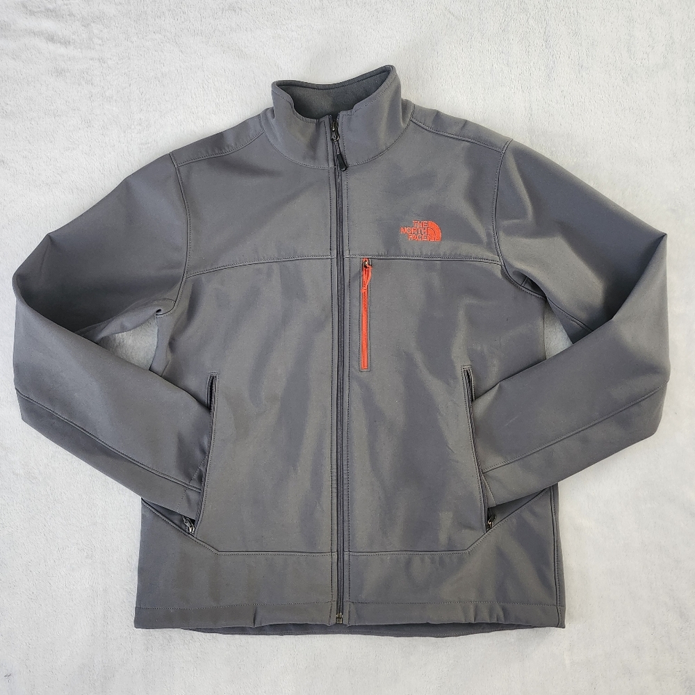 The North Face Men's‎ Fleece Lined Soft-shell Grey Full Zip Jacket Size Medium